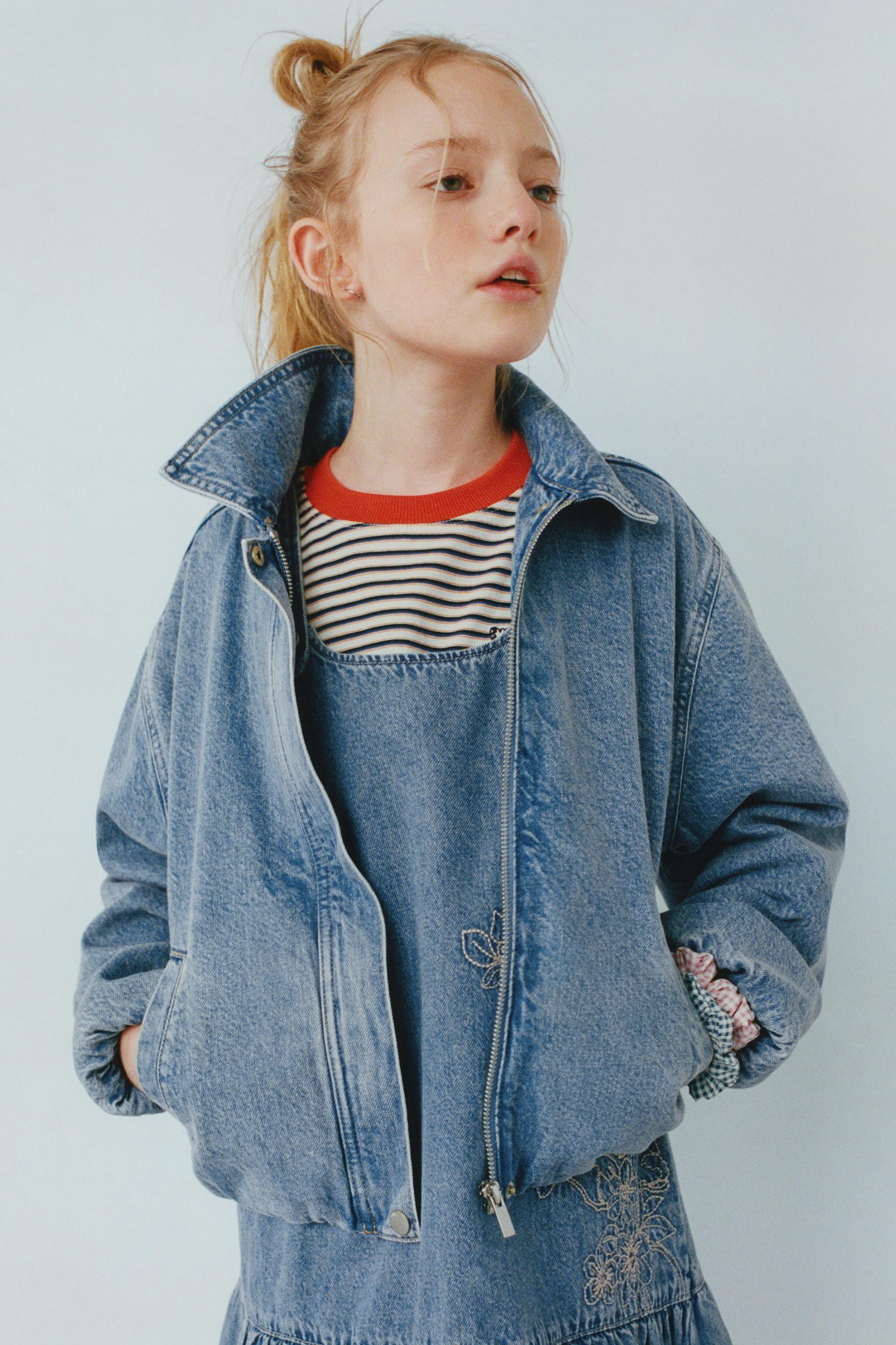 ROBE EN DENIM À FLEURS BRODÉES